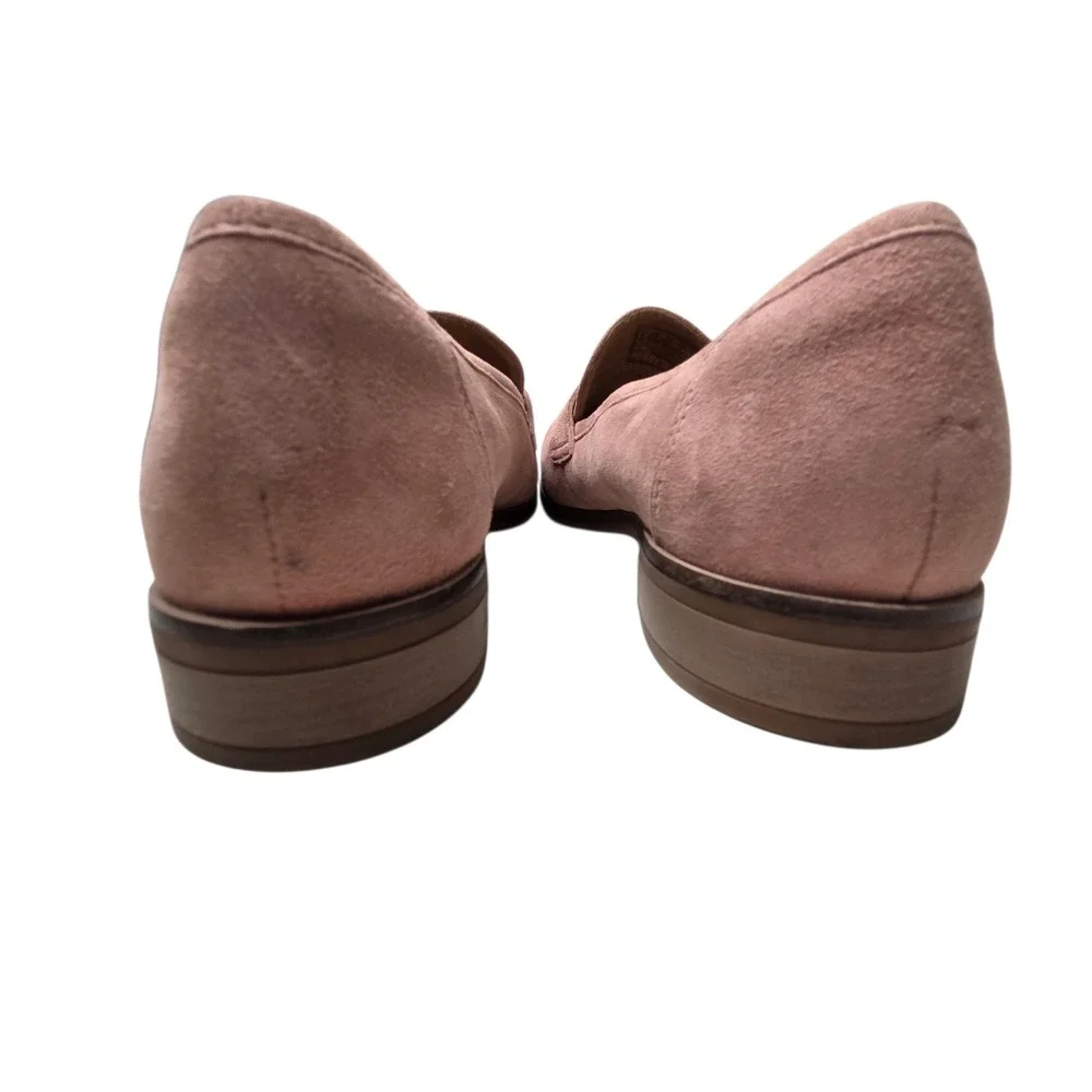 Clarks Womens Mauve Suede Penny Loafer 7.5 Ultimate Comfort Slip On Shoes Preppy